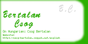 bertalan csog business card